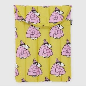 Baggu 13”/14” laptop case - Snoopy Puffer Jacket Pink Limited Edition